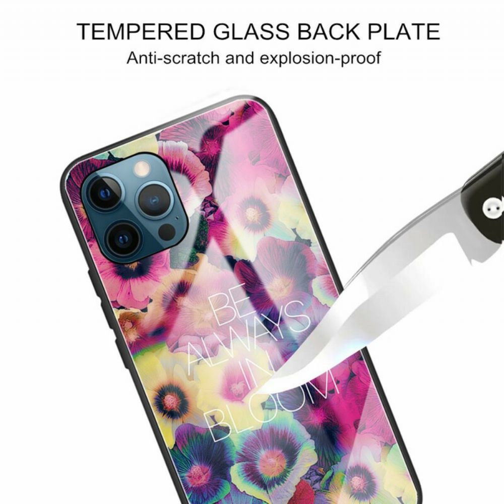 Hoesje voor iPhone 13 Pro Max Wees Altijd In Bloei Gehard Glas
