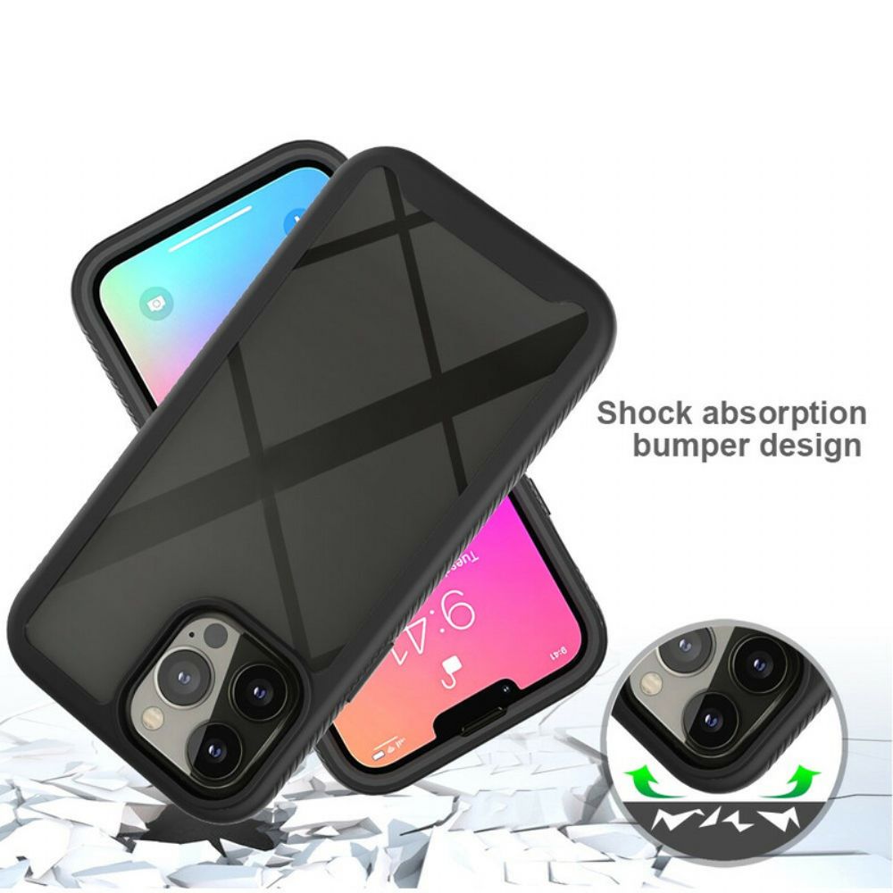 Telefoonhoesje voor iPhone 13 Pro Max Hybride Ontwerp Siliconen Randen