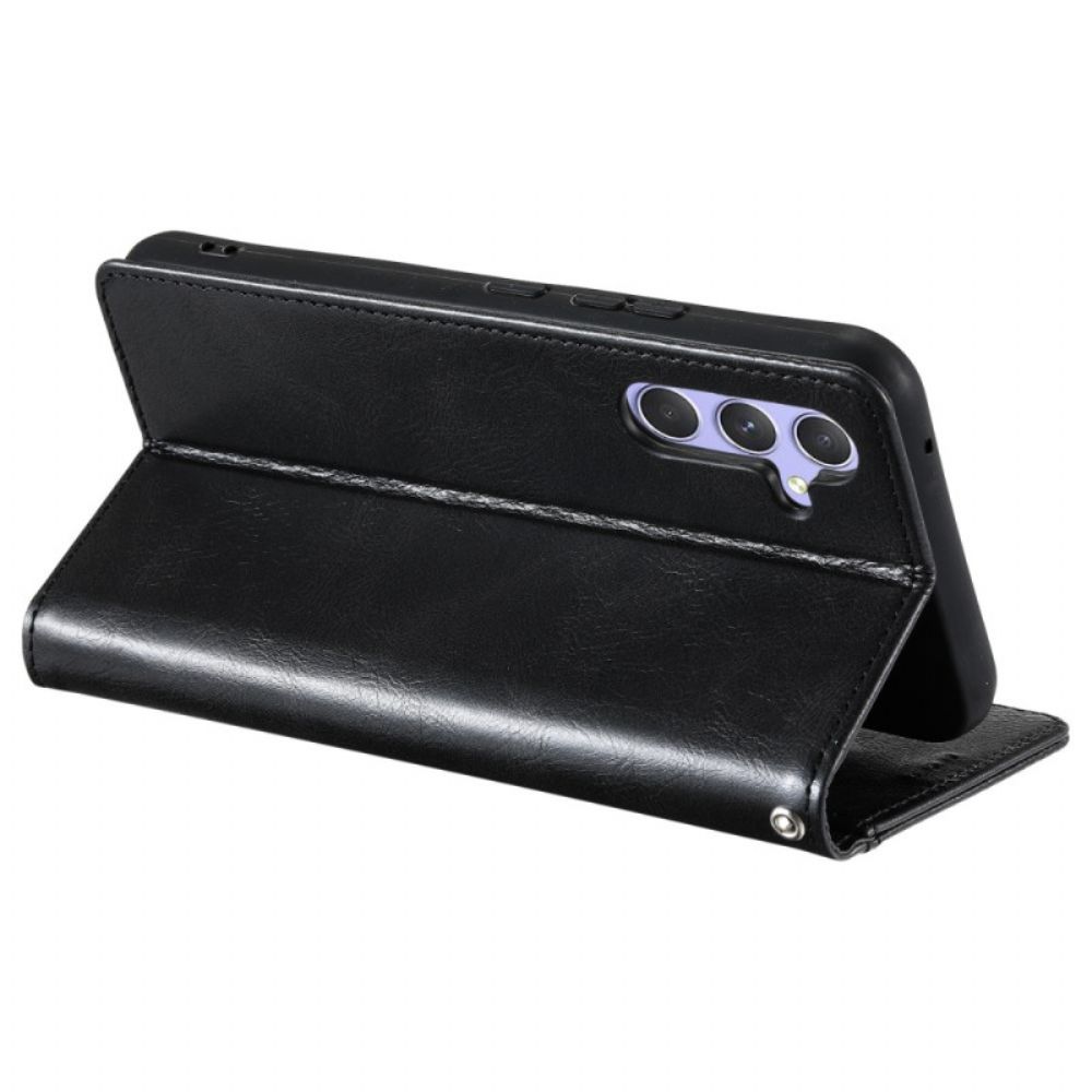 Flip Case Leren Samsung Galaxy S26 Plus 6 Kaartsleuven En Polsbandje