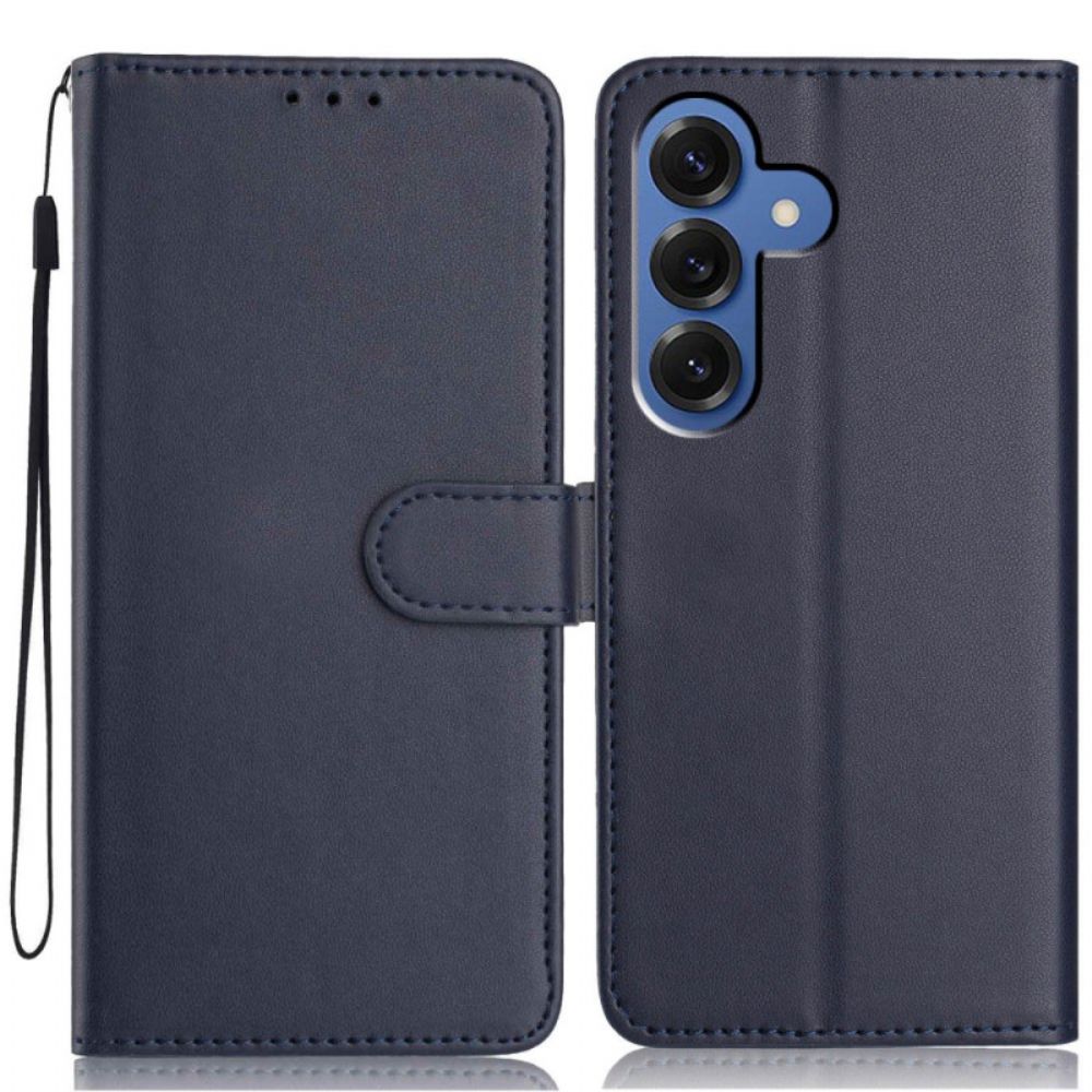 Flip Case Leren Samsung Galaxy S26 Plus Eenvoudige Serie