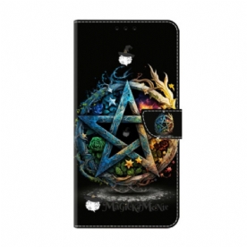 Flip Case Leren Samsung Galaxy S26 Plus Pentagram
