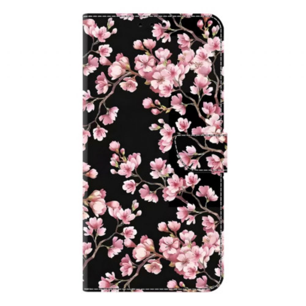 Flip Case Leren Samsung Galaxy S26 Plus Perzikbloesems