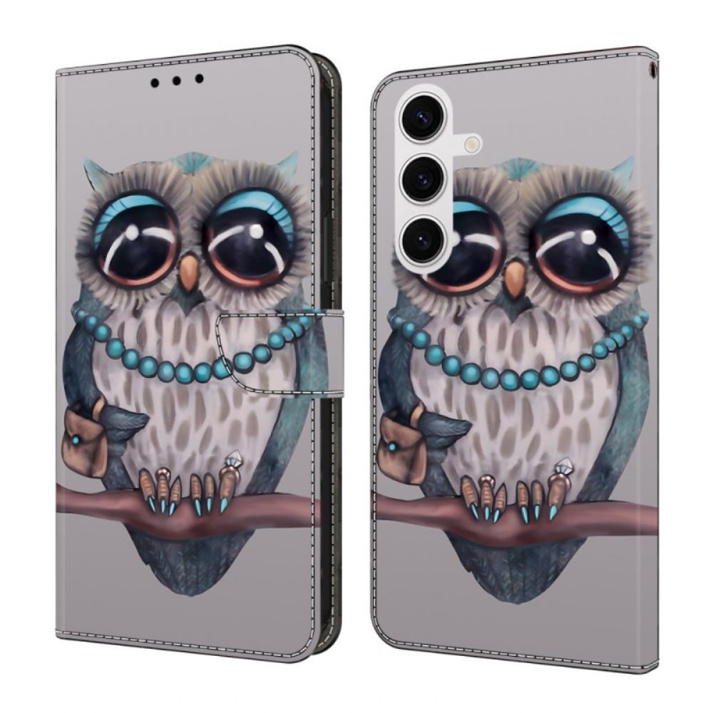Flip Case Leren Samsung Galaxy S26 Plus Uilenketting