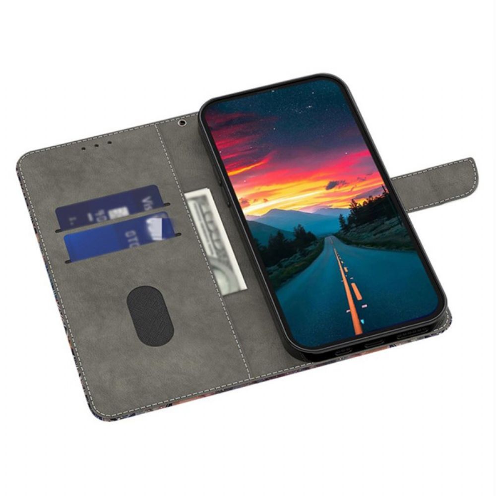 Folio-hoesje Samsung Galaxy S26 Plus Blauw Bloemenpatroon