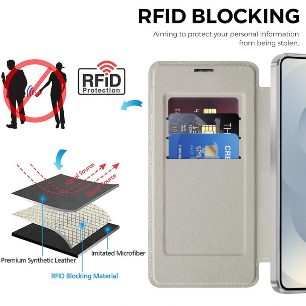Folio-hoesje Samsung Galaxy S26 Plus Magnetisch Met Rfid-kaarthouder Bescherming Hoesje