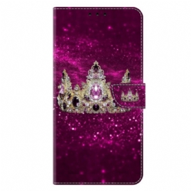 Folio-hoesje Samsung Galaxy S26 Plus Paarse Diamanten Kroon