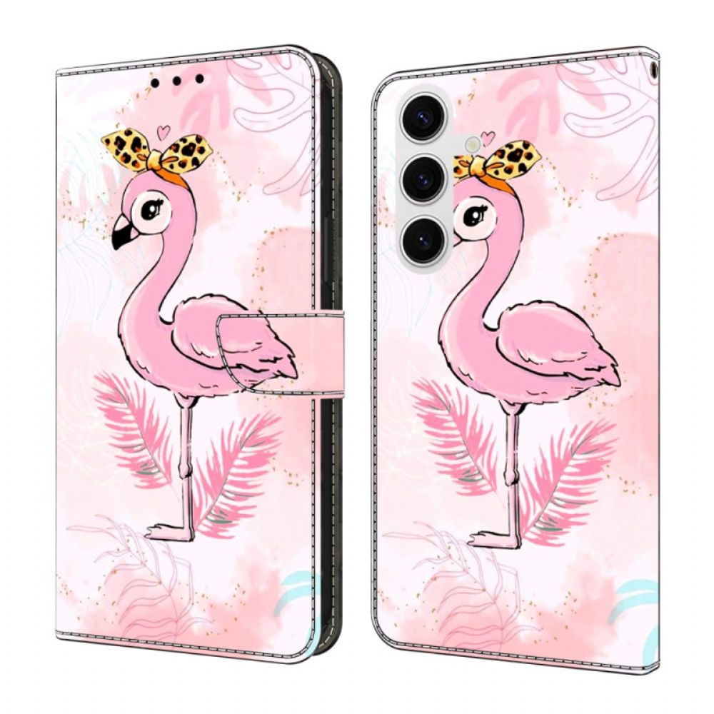 Folio-hoesje Samsung Galaxy S26 Plus Roze Vogelmotief