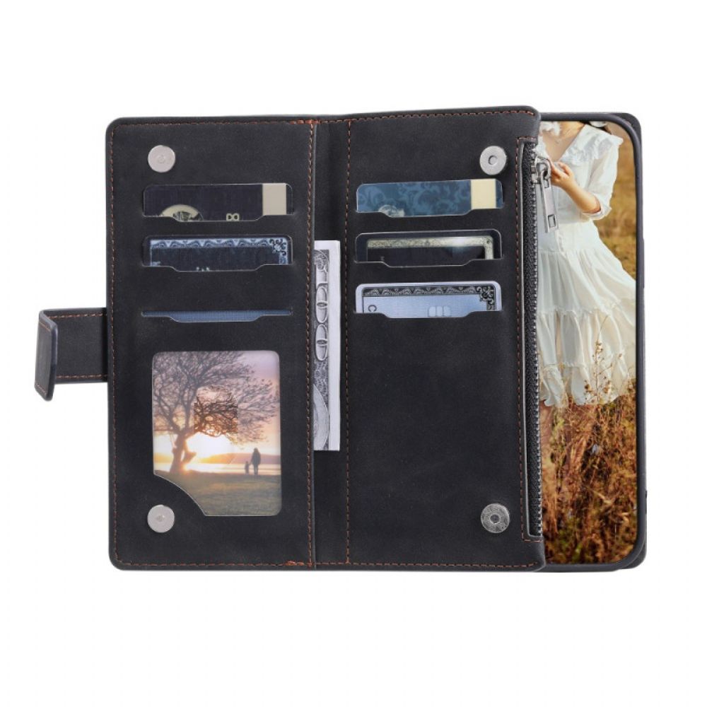 Folio-hoesje Samsung Galaxy S26 Plus Telefoonhoesje Gewatteerde Portemonnee Met Bandje