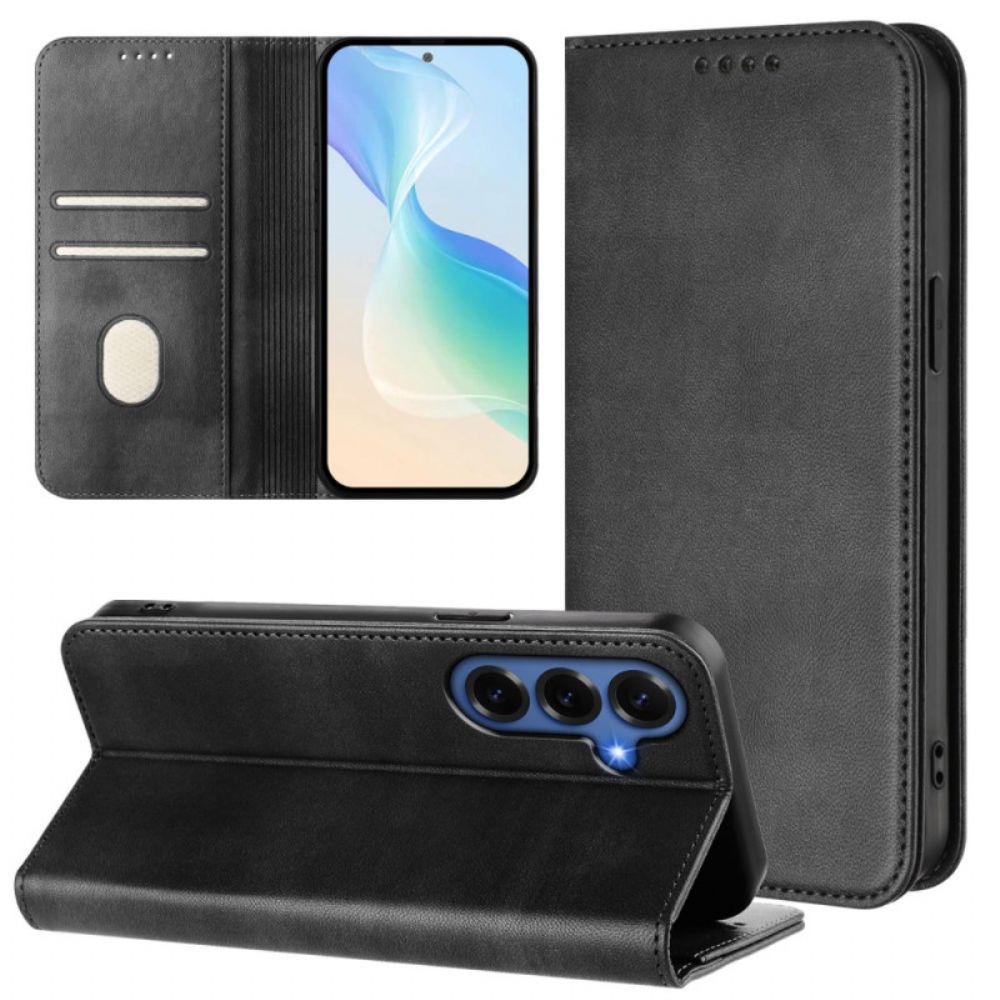 Folio-hoesje Voor Samsung Galaxy S26 Plus Retro Rfid-bescherming Met Textuur