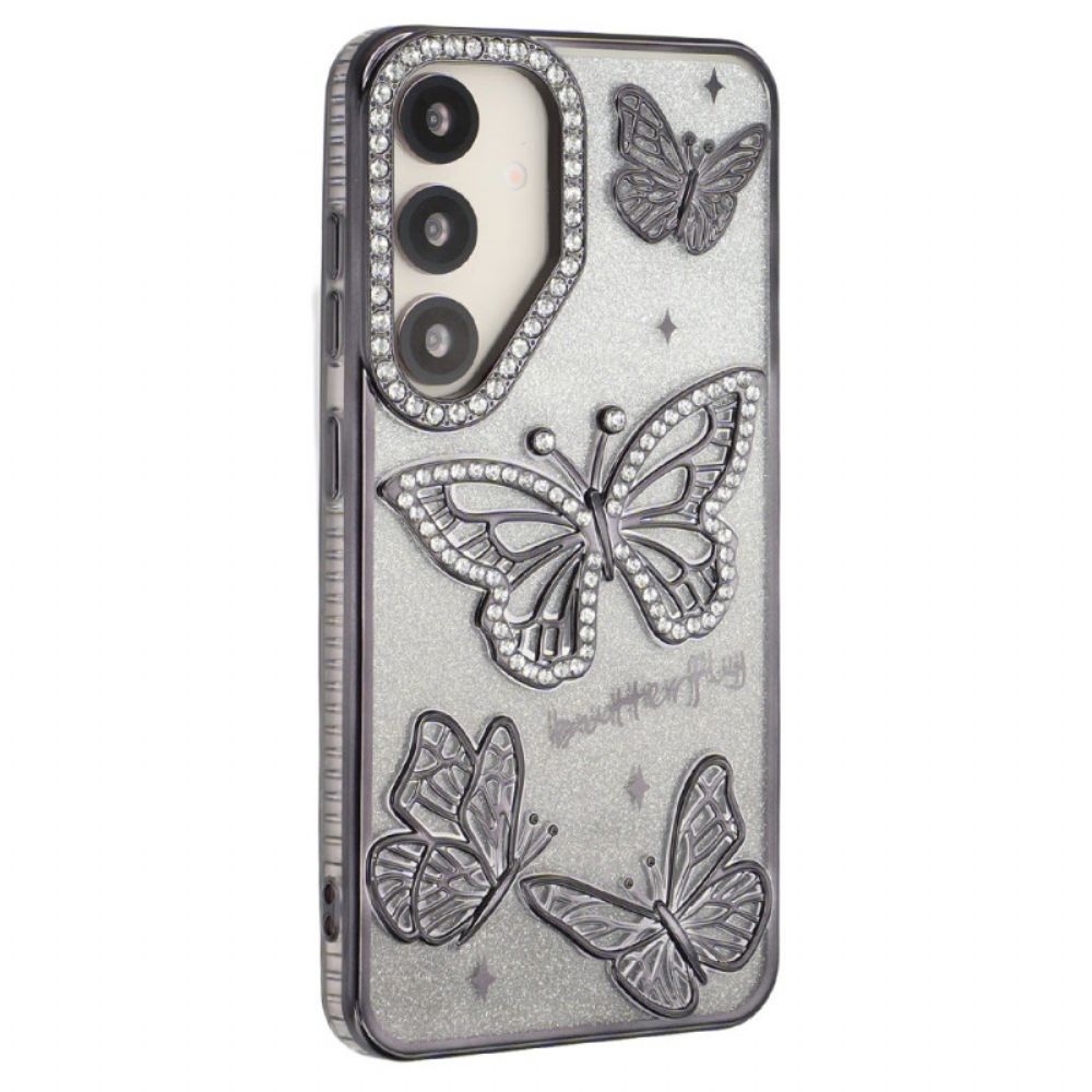 Hoesje Samsung Galaxy S26 Plus 3d-vlinders En Strass-steentjes