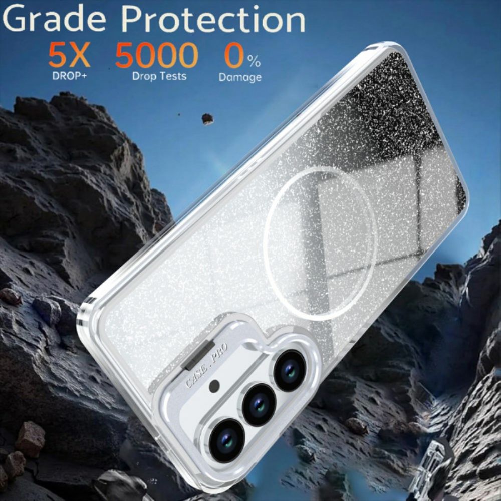 Hoesje Samsung Galaxy S26 Plus Magnetische Glitter Met Kleurverloop En Achterkant