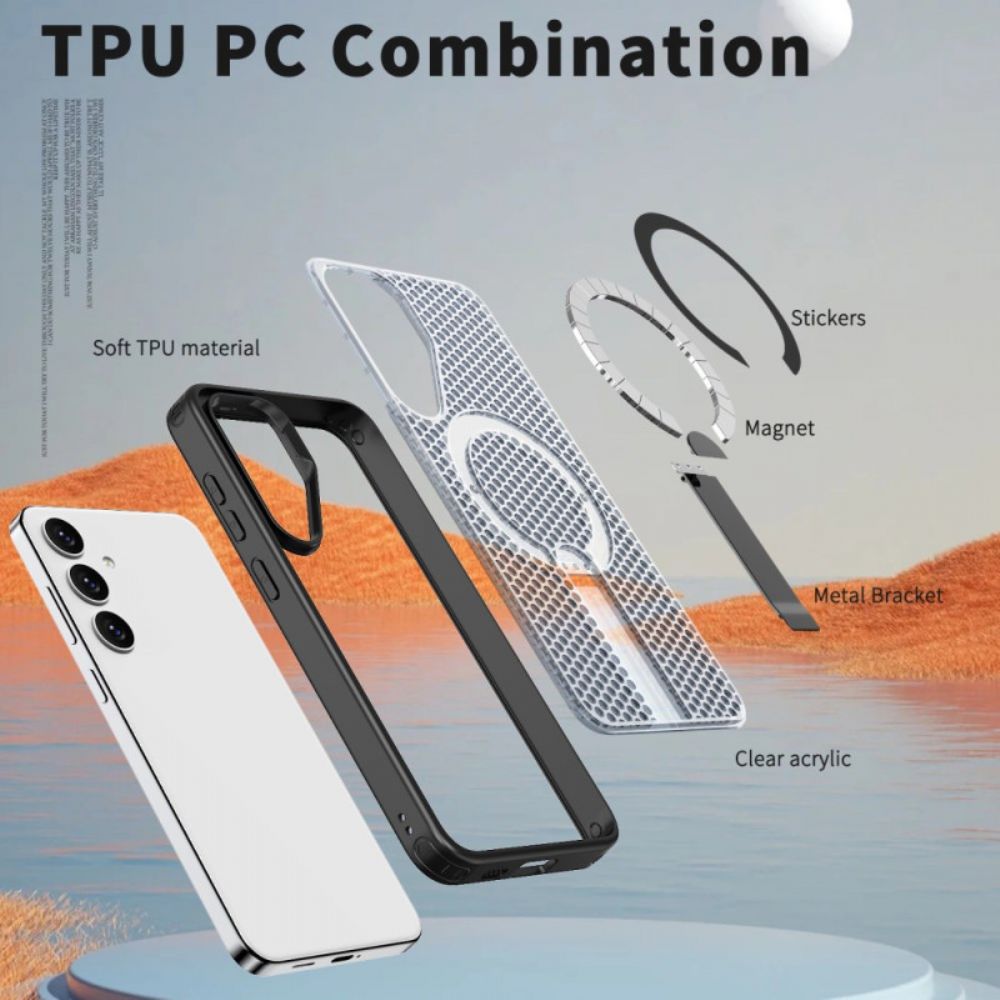 Hoesje Samsung Galaxy S26 Plus Magnetische Rasterstructuur