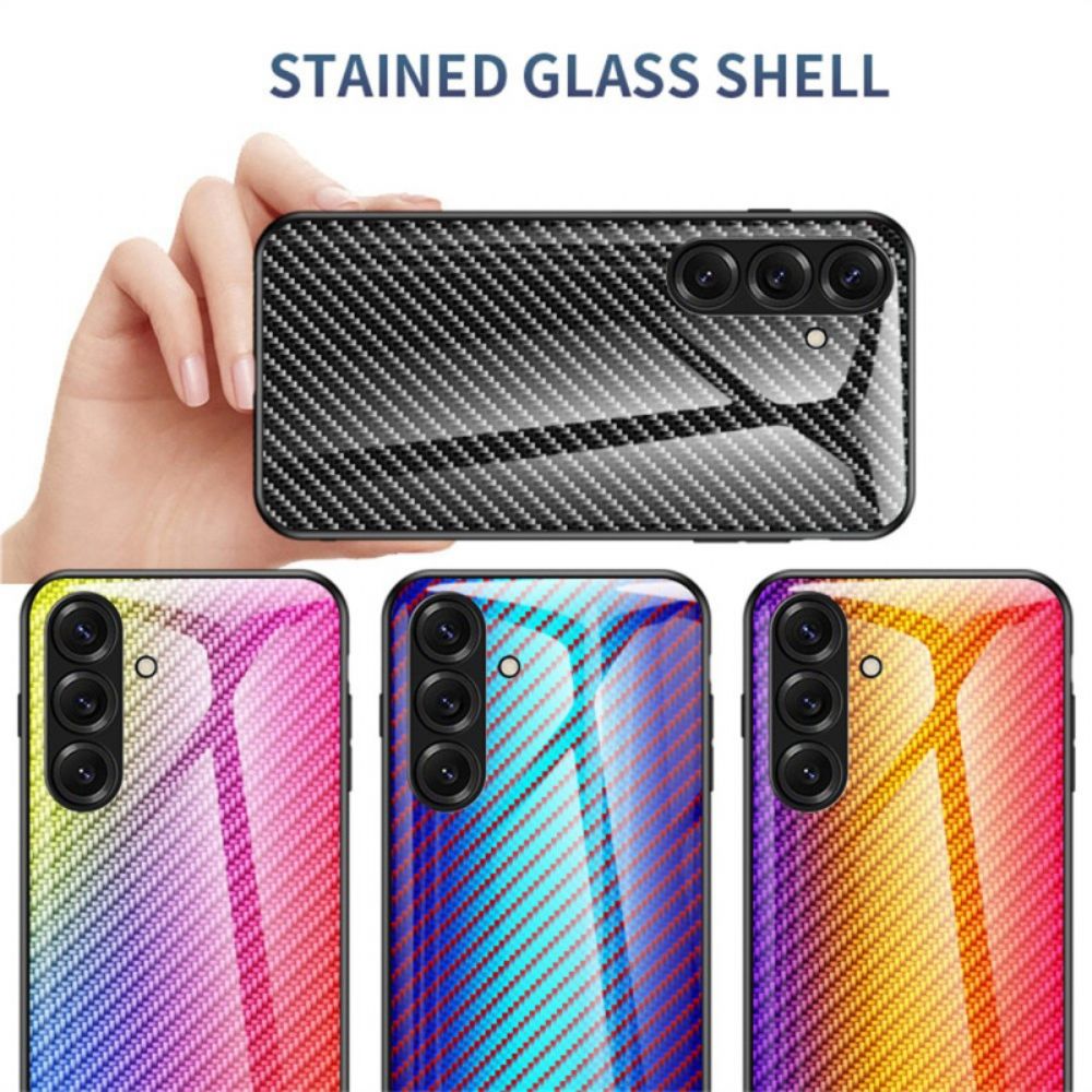 Hoesje Voor Samsung Galaxy S26 Plus Gehard Glas Van Koolstofvezel