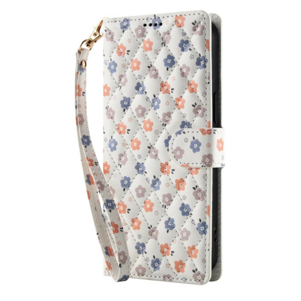Leren Hoesje Samsung Galaxy S26 Plus Bloemenbandje