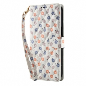 Leren Hoesje Samsung Galaxy S26 Plus Bloemenbandje