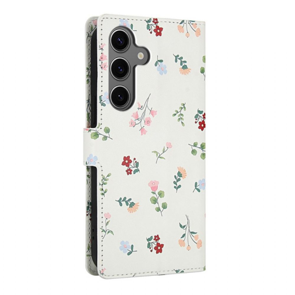 Leren Hoesje Samsung Galaxy S26 Plus Bloemenbandje