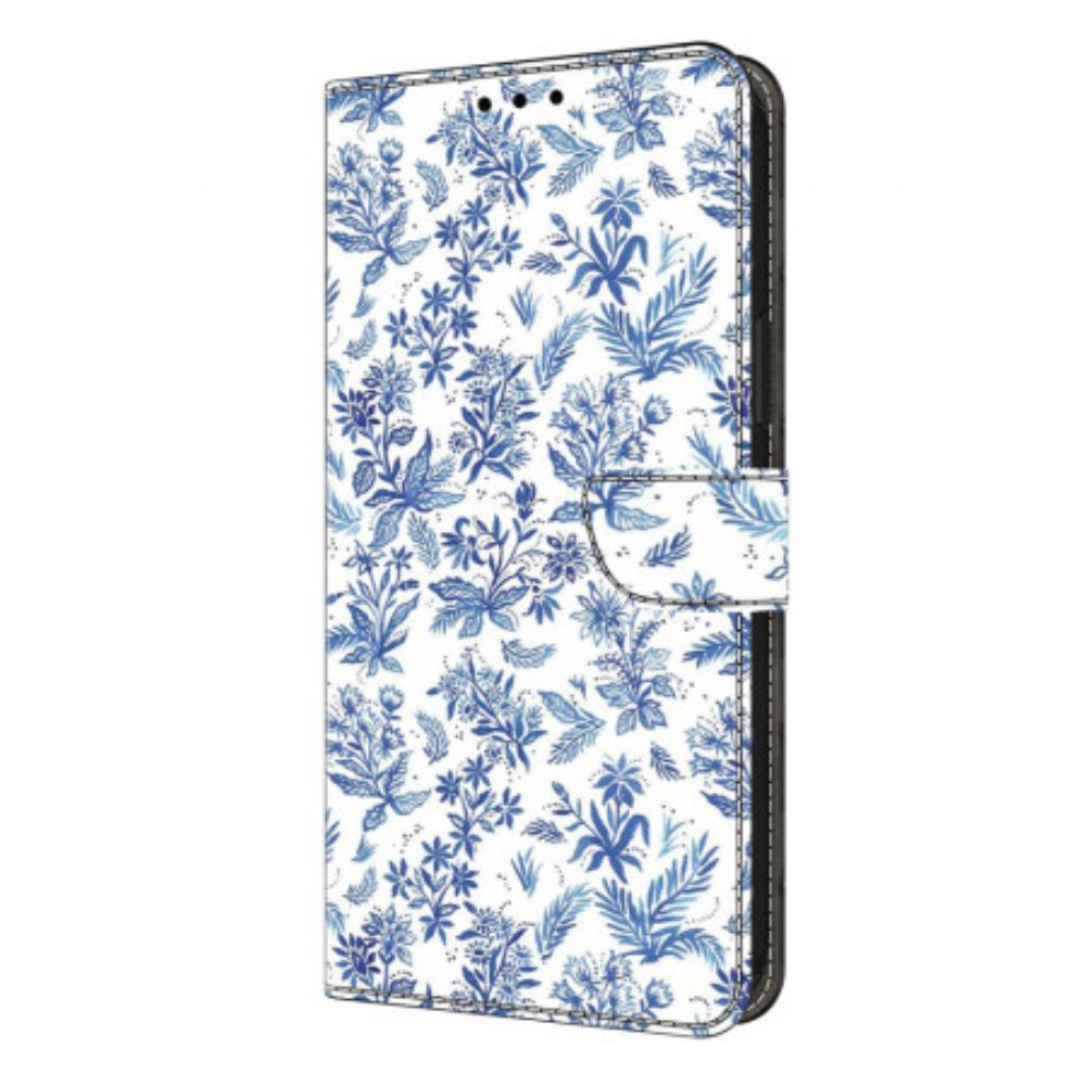 Leren Hoesje Samsung Galaxy S26 Plus Bloemenveld Bescherming Hoesje