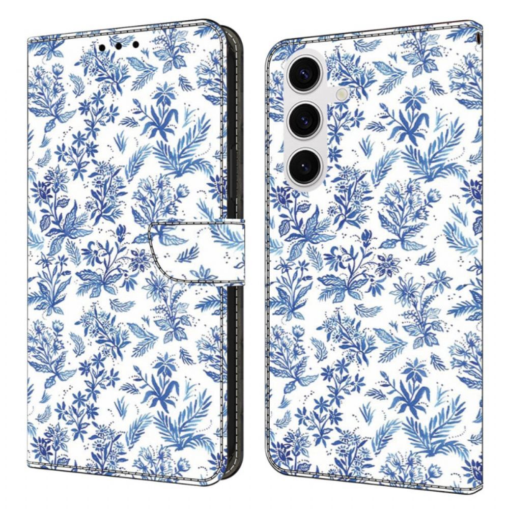 Leren Hoesje Samsung Galaxy S26 Plus Bloemenveld Bescherming Hoesje