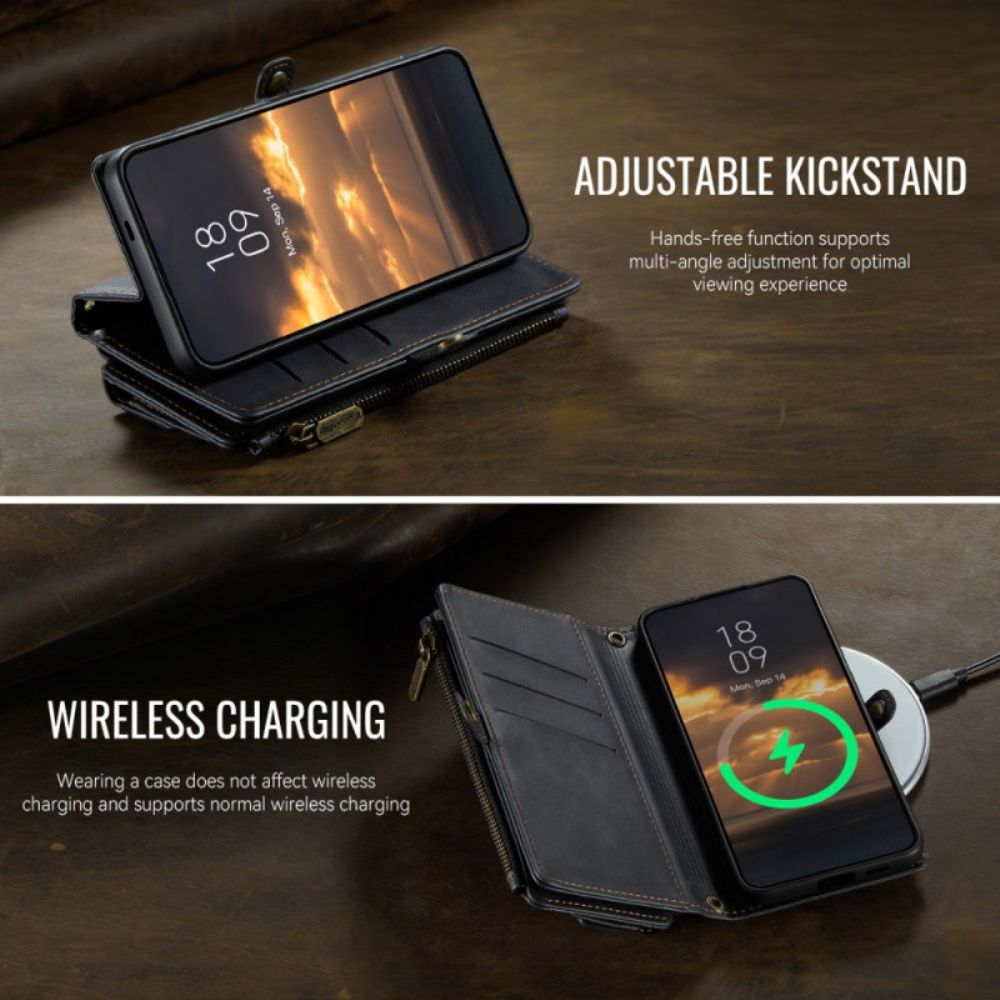 Leren Hoesje Samsung Galaxy S26 Plus Caseme Rfid-bescherming En Schouderband