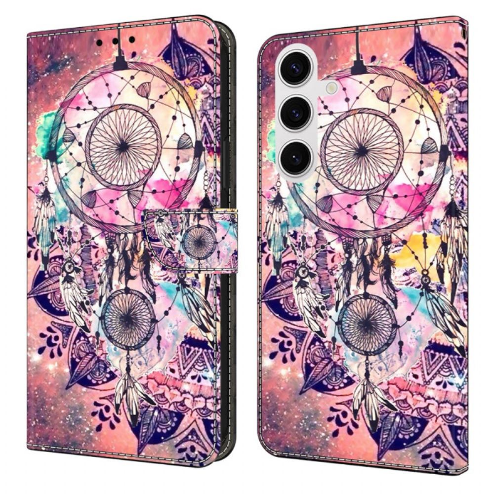 Leren Hoesje Samsung Galaxy S26 Plus Dromenvangerpatroon Bescherming Hoesje