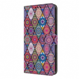Leren Hoesje Samsung Galaxy S26 Plus Etnisch Patroon Bescherming Hoesje