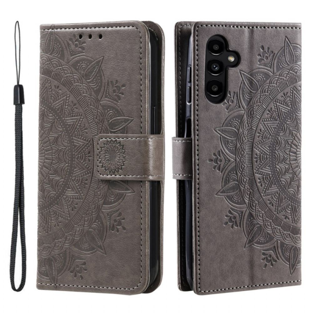 Leren Hoesje Samsung Galaxy S26 Plus Mandala Zon Bescherming Hoesje
