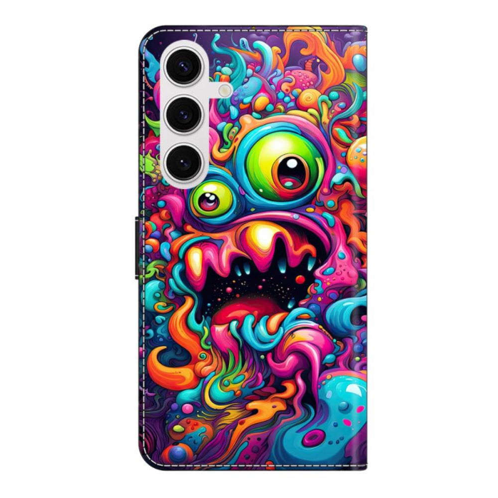 Leren Hoesje Samsung Galaxy S26 Plus Qilin Graffitimotief Bescherming Hoesje