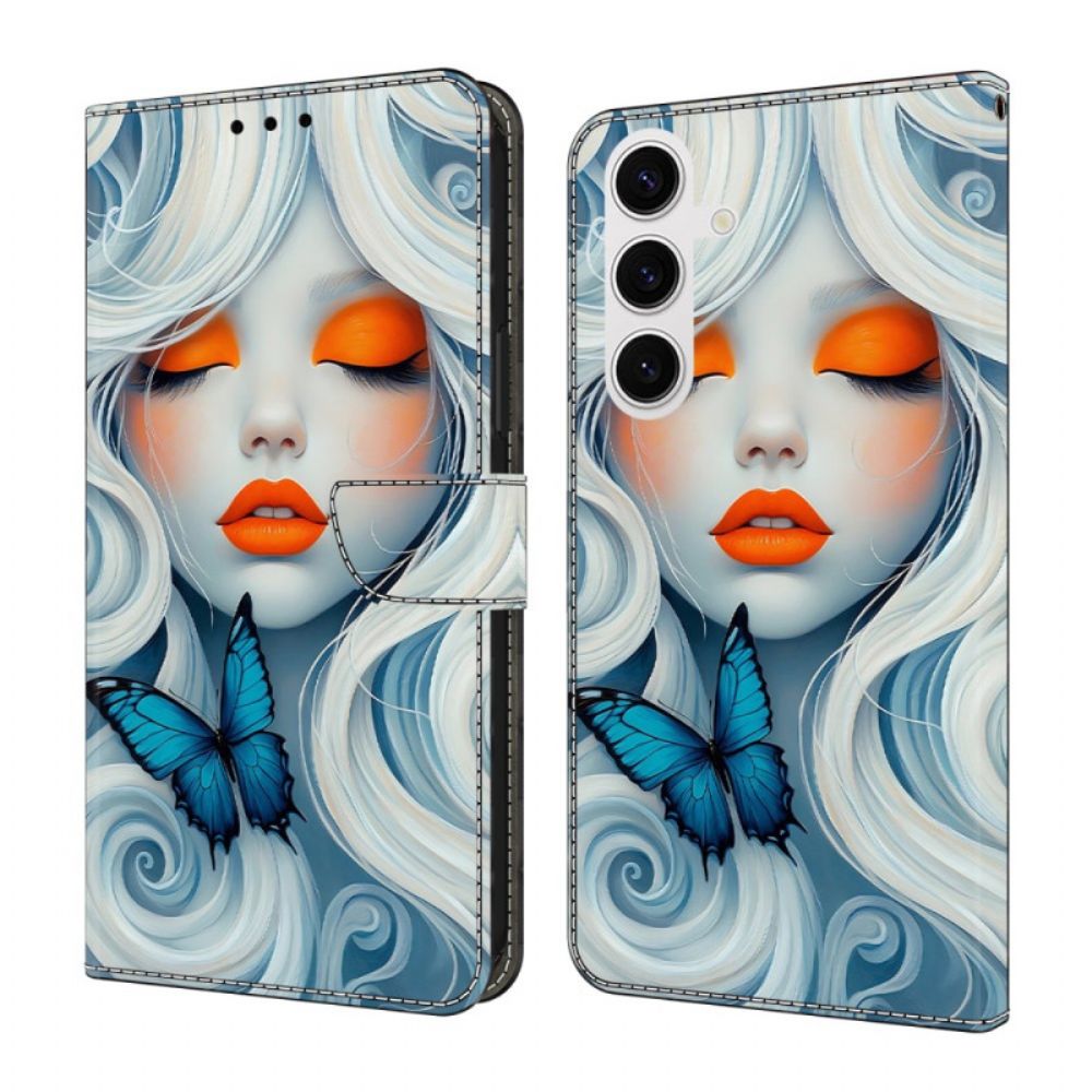 Leren Hoesje Samsung Galaxy S26 Plus Sneeuwvrouw Bescherming Hoesje