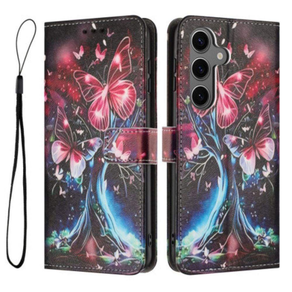 Leren Hoesje Samsung Galaxy S26 Plus Vlinderboom Bescherming Hoesje
