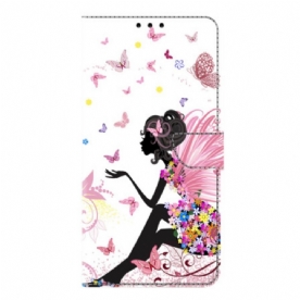 Leren Hoesje Samsung Galaxy S26 Plus Vlindervrouw Bescherming Hoesje