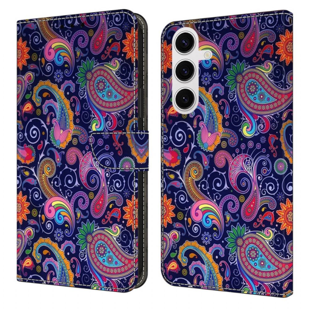 Leren Hoesje Voor Samsung Galaxy S26 Plus Etnische Wijnrank