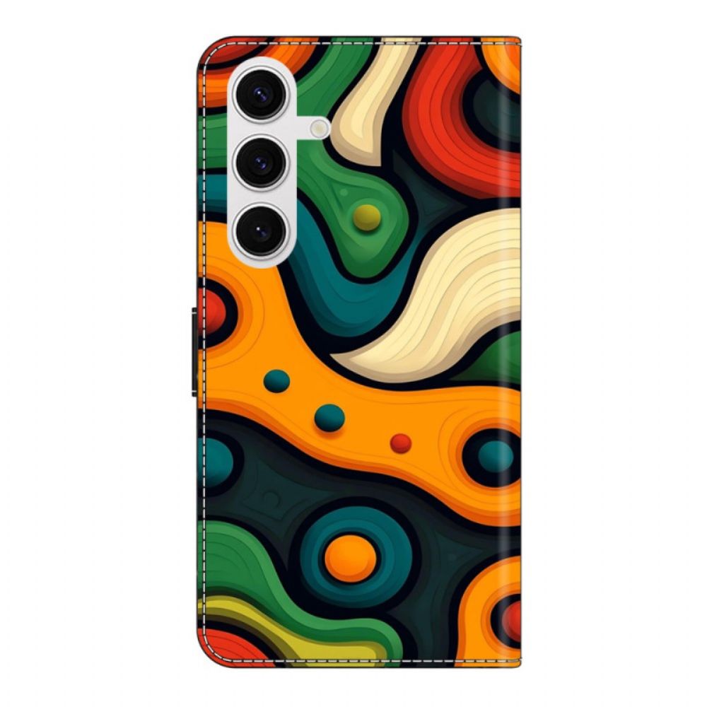 Leren Hoesje Voor Samsung Galaxy S26 Plus Geschilderd Motief