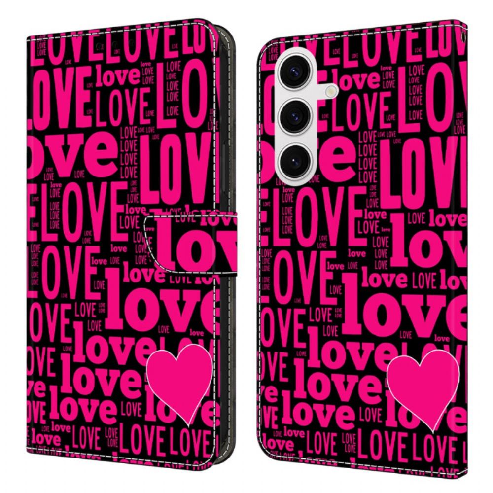 Leren Hoesje Voor Samsung Galaxy S26 Plus Liefde
