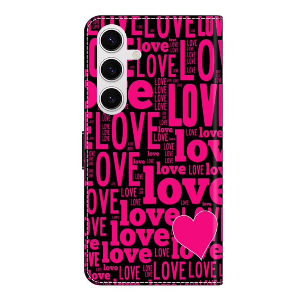 Leren Hoesje Voor Samsung Galaxy S26 Plus Liefde
