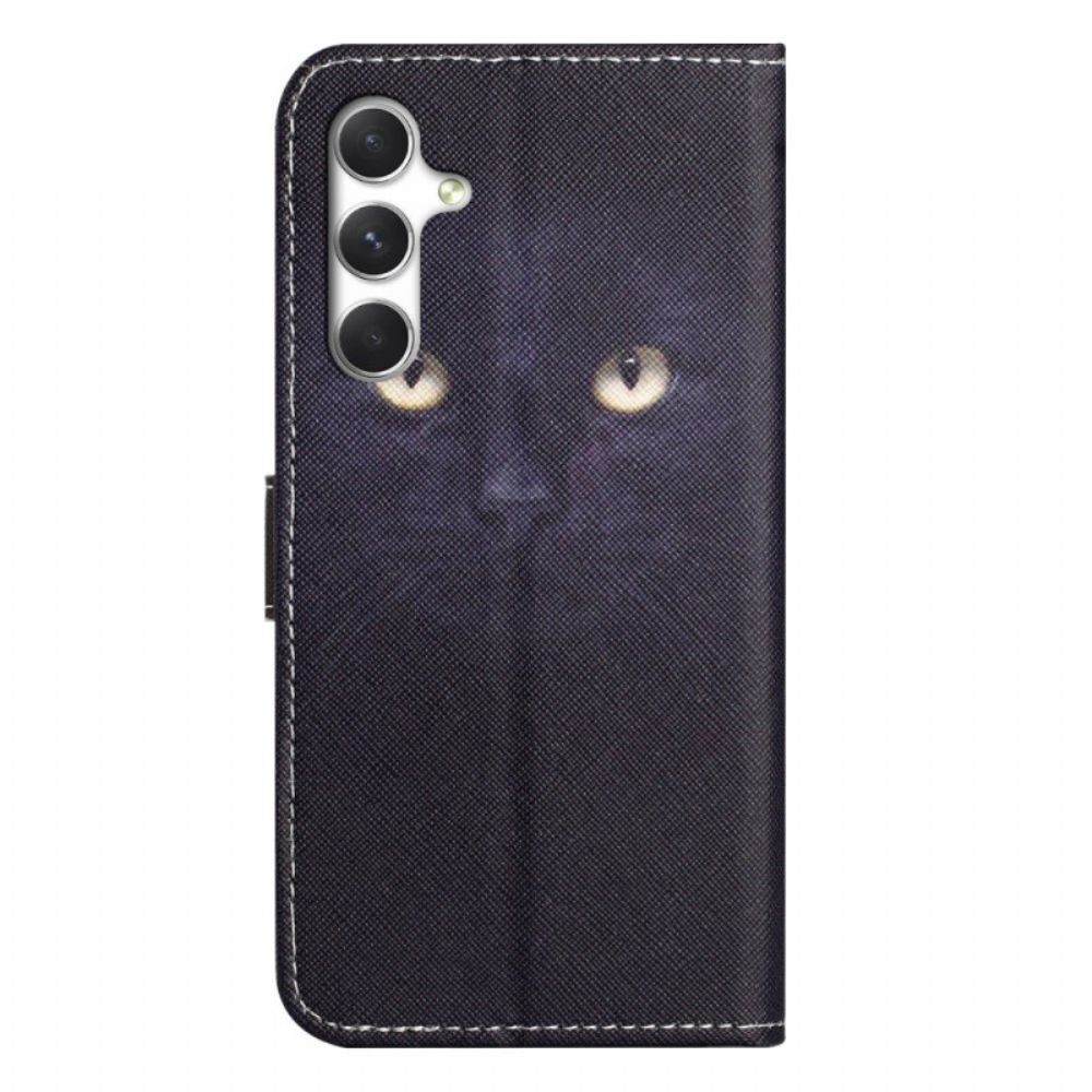 Leren Hoesje Voor Samsung Galaxy S26 Plus Zwarte Kat