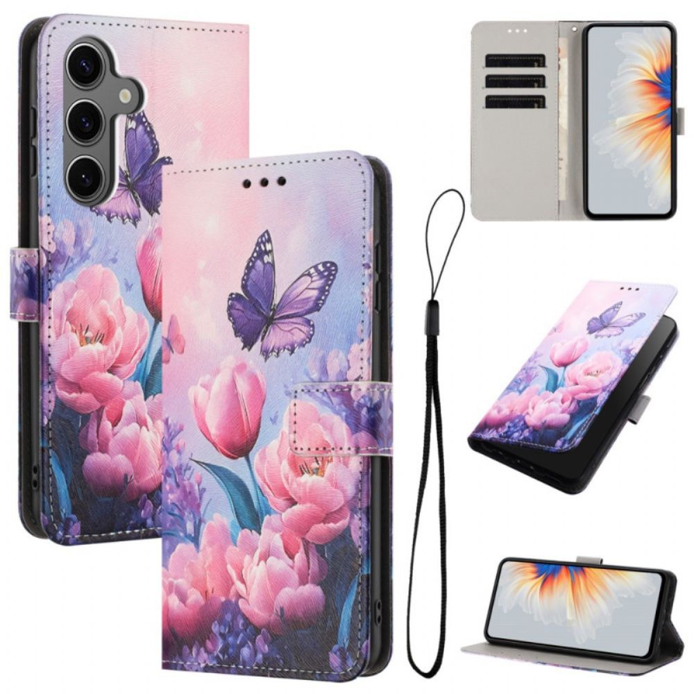 Samsung Galaxy S26 Plus Vlinder En Roze Bloemen
