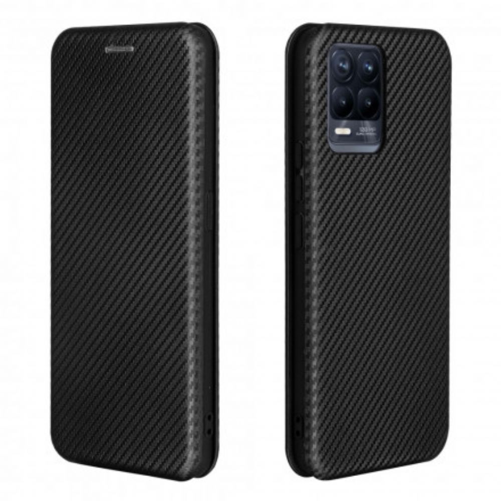Bescherming Hoesje voor Realme 8 / 8 Pro Folio-hoesje Gekleurde Carbon Silicone