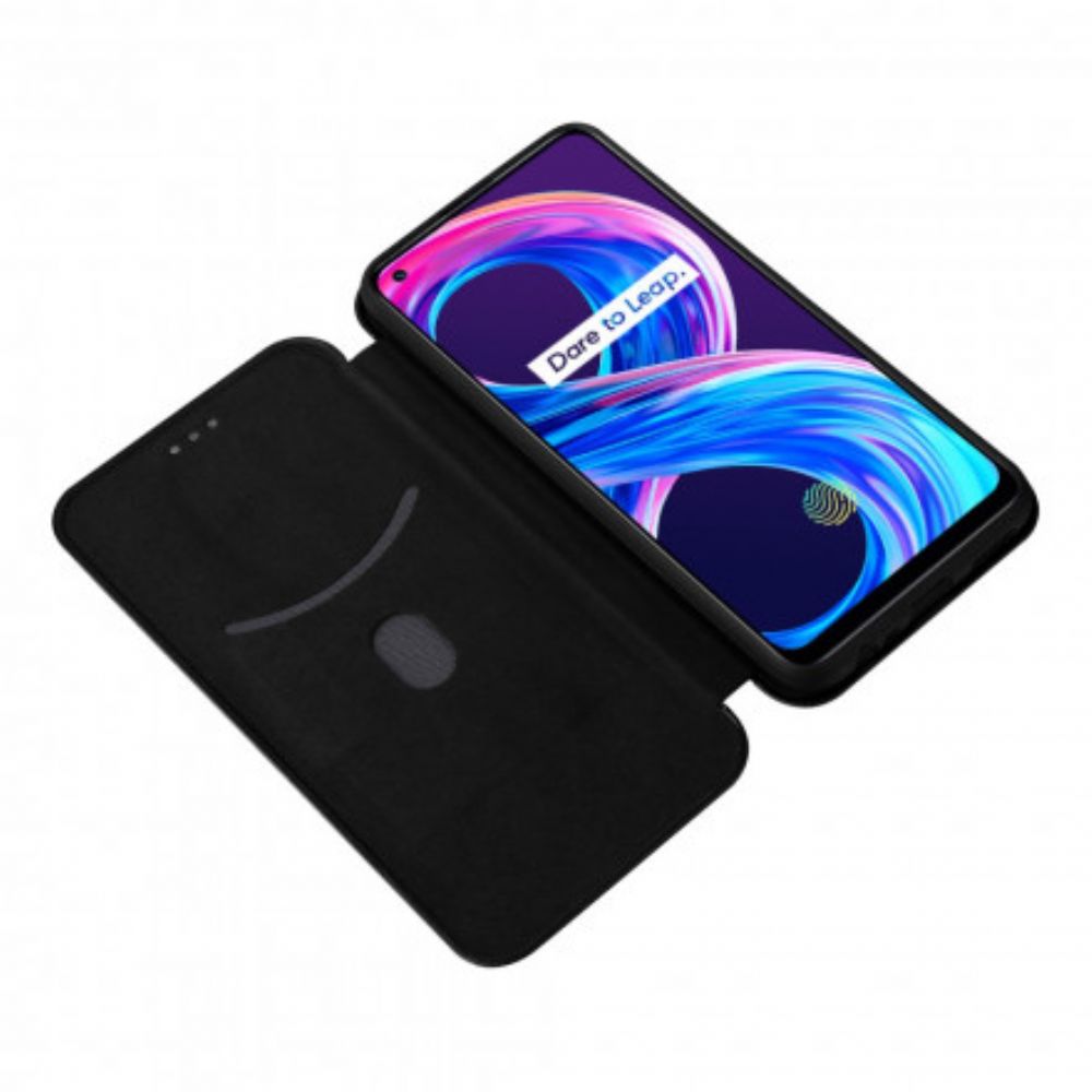 Bescherming Hoesje voor Realme 8 / 8 Pro Folio-hoesje Gekleurde Carbon Silicone
