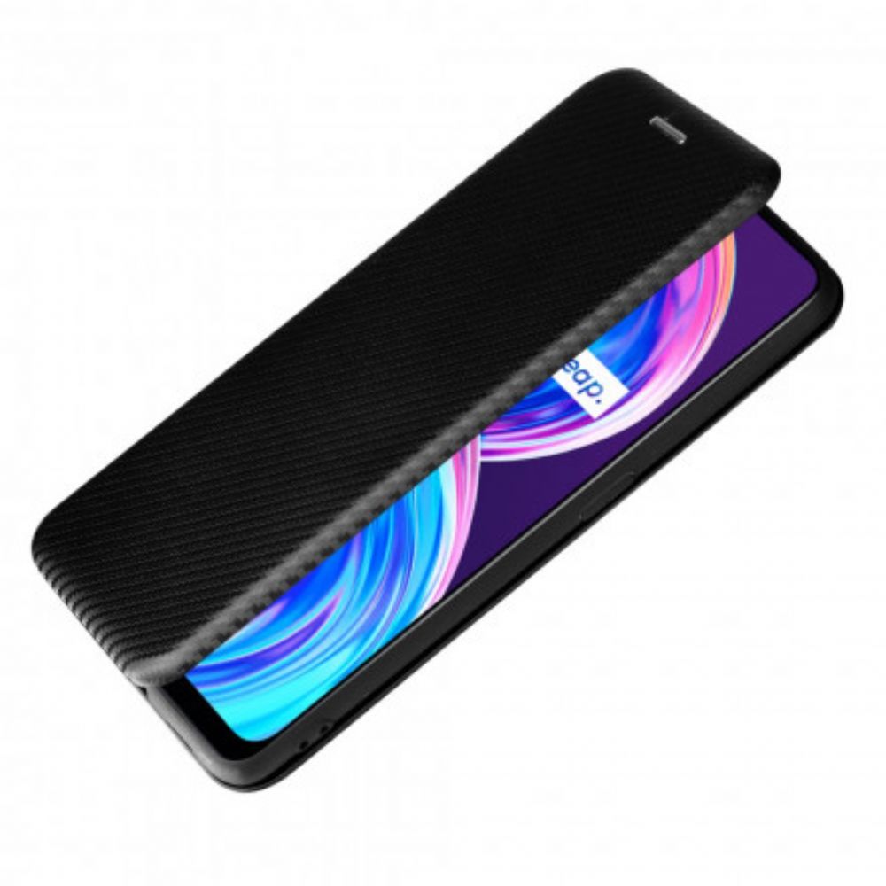 Bescherming Hoesje voor Realme 8 / 8 Pro Folio-hoesje Gekleurde Carbon Silicone