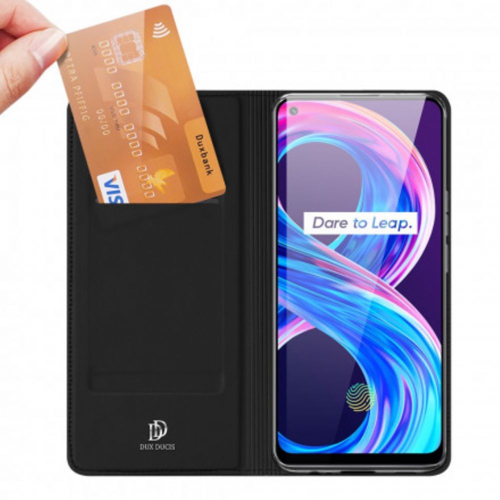Bescherming Hoesje voor Realme 8 / 8 Pro Folio-hoesje Skin Pro Dux Ducis