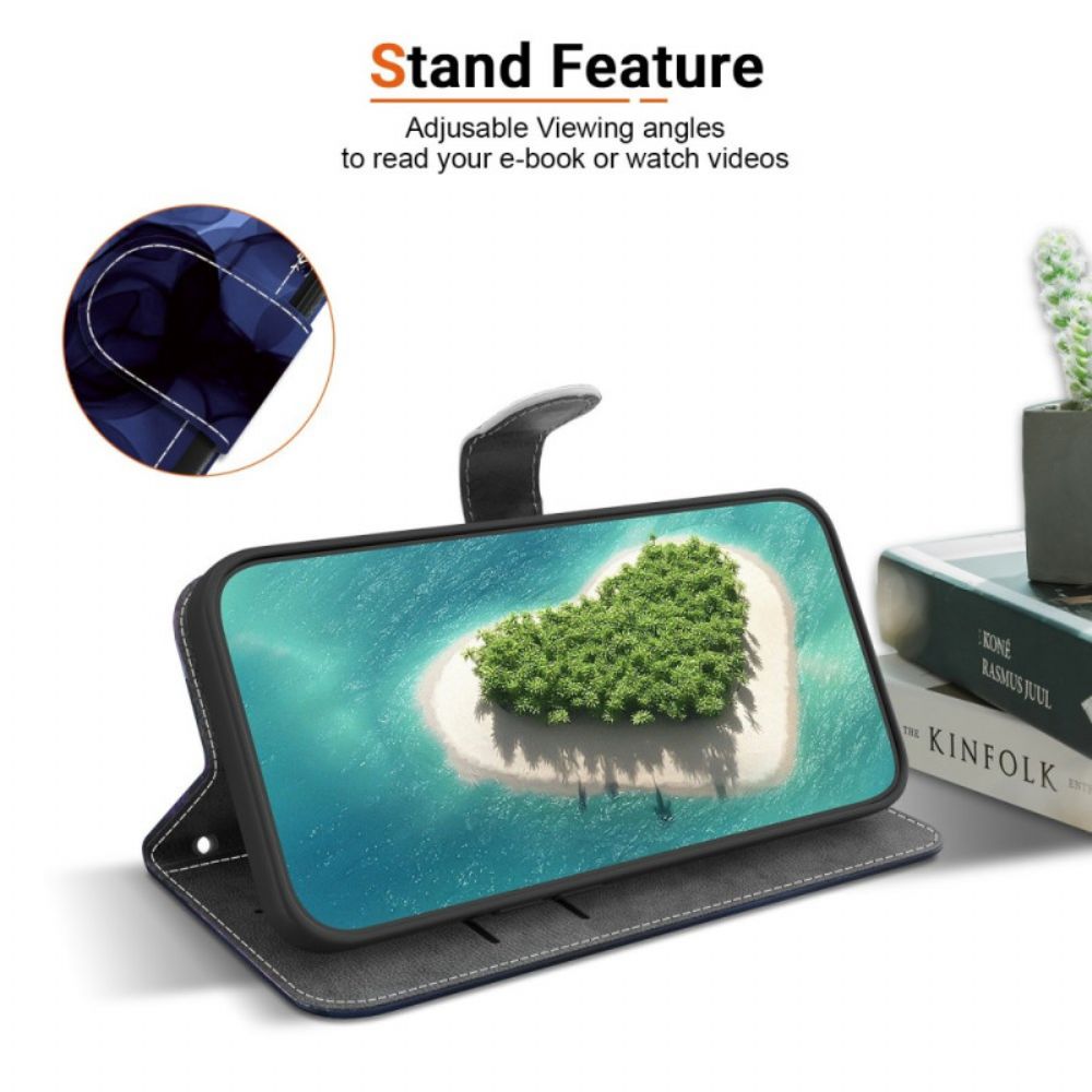 Bescherming Hoesje Xiaomi 15t Inktblauwe Bloemen