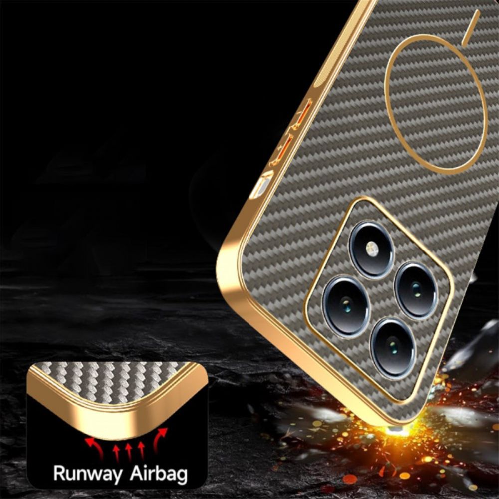 Cover Hoesje Xiaomi 15t Telefoonhoesje Koolstofvezeltextuur