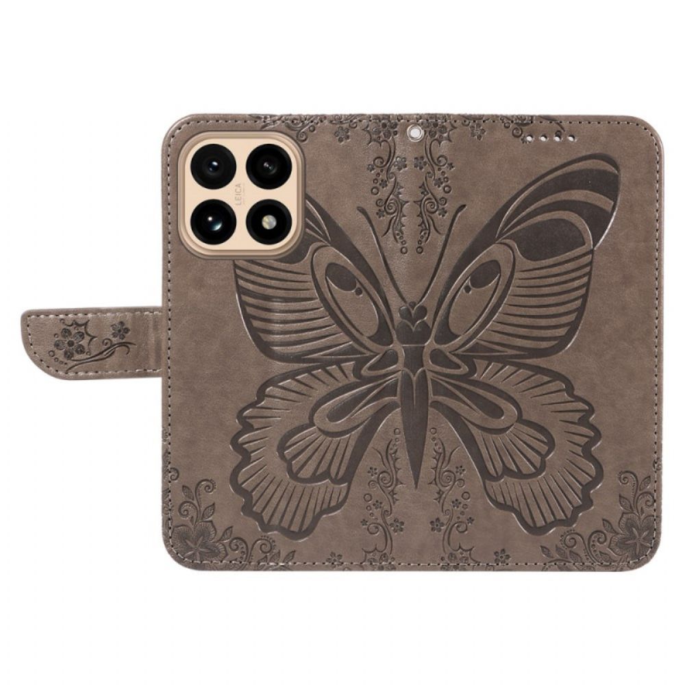 Flip Case Leren Xiaomi 15t Grafische Vlinder