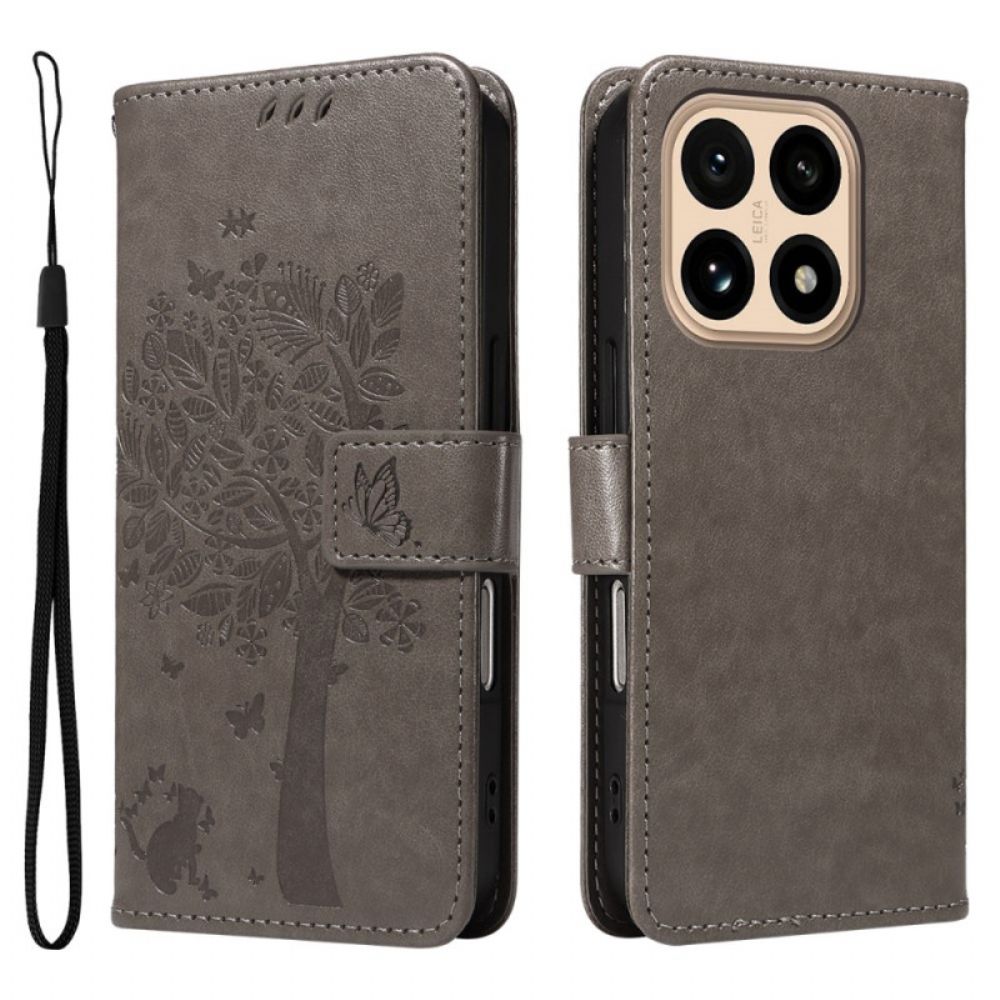 Flip Case Leren Xiaomi 15t Kat En Boom