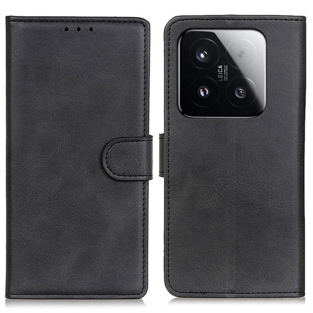 Flip Case Leren Xiaomi 15t Mat Kunstleer