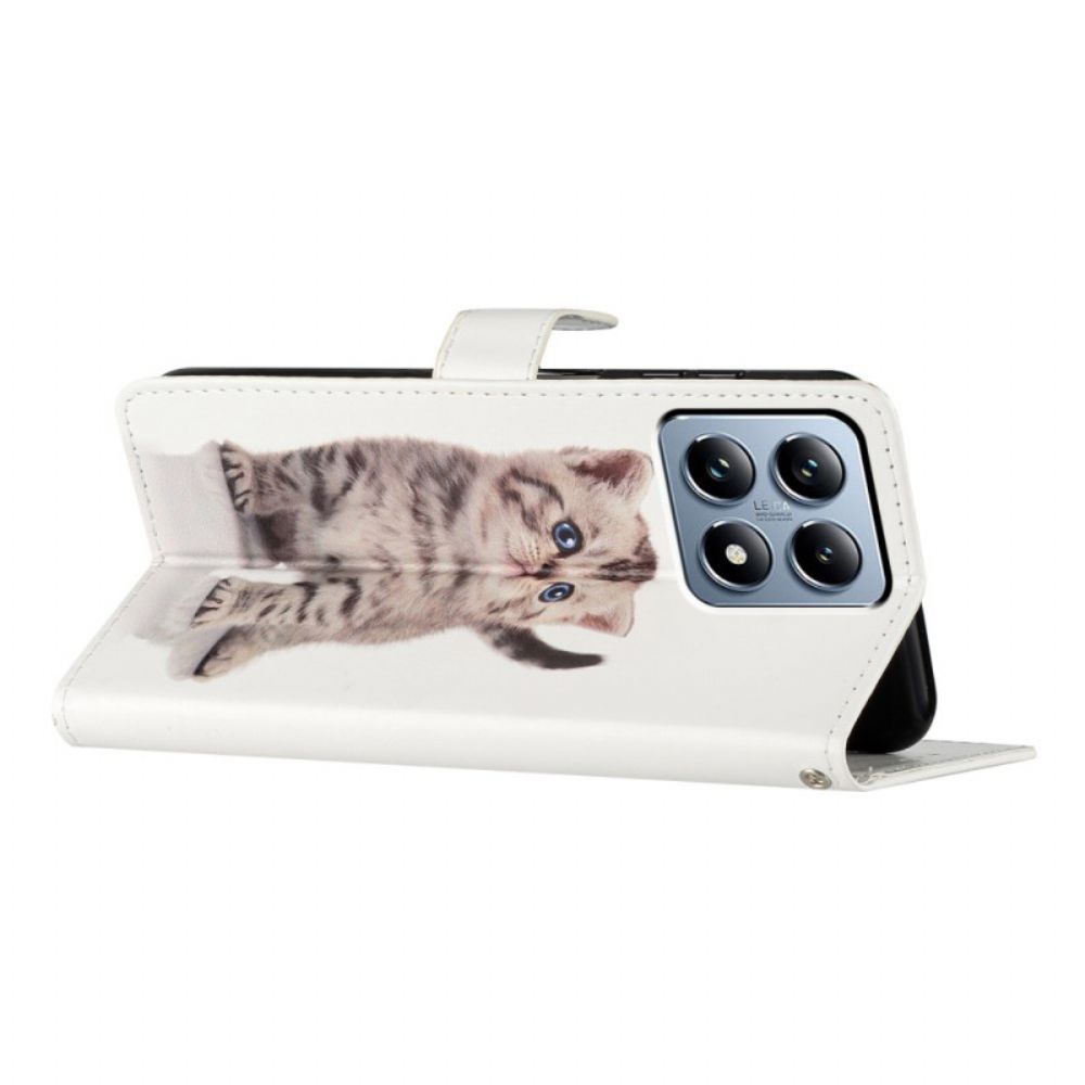 Flip Case Leren Xiaomi 15t Schattige Kat