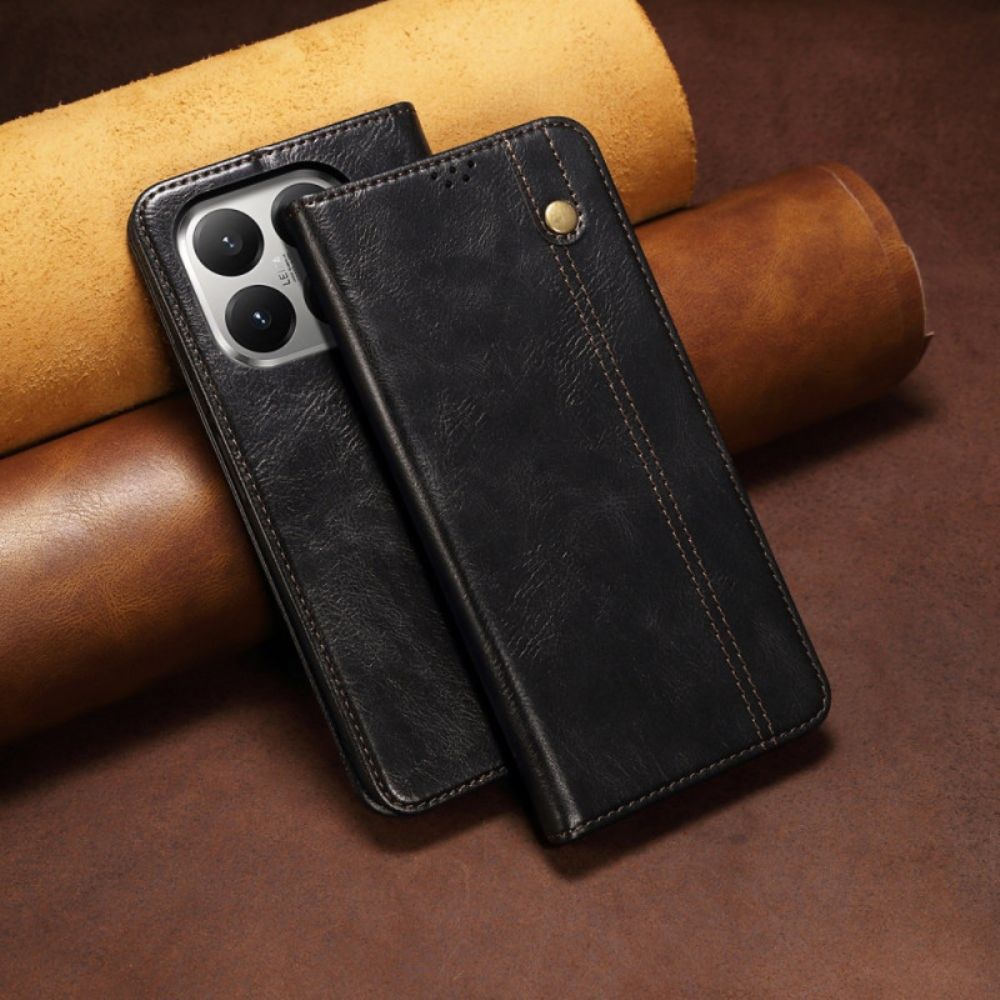 Folio-hoesje Voor Xiaomi 15t Gewaxt Imitatieleer