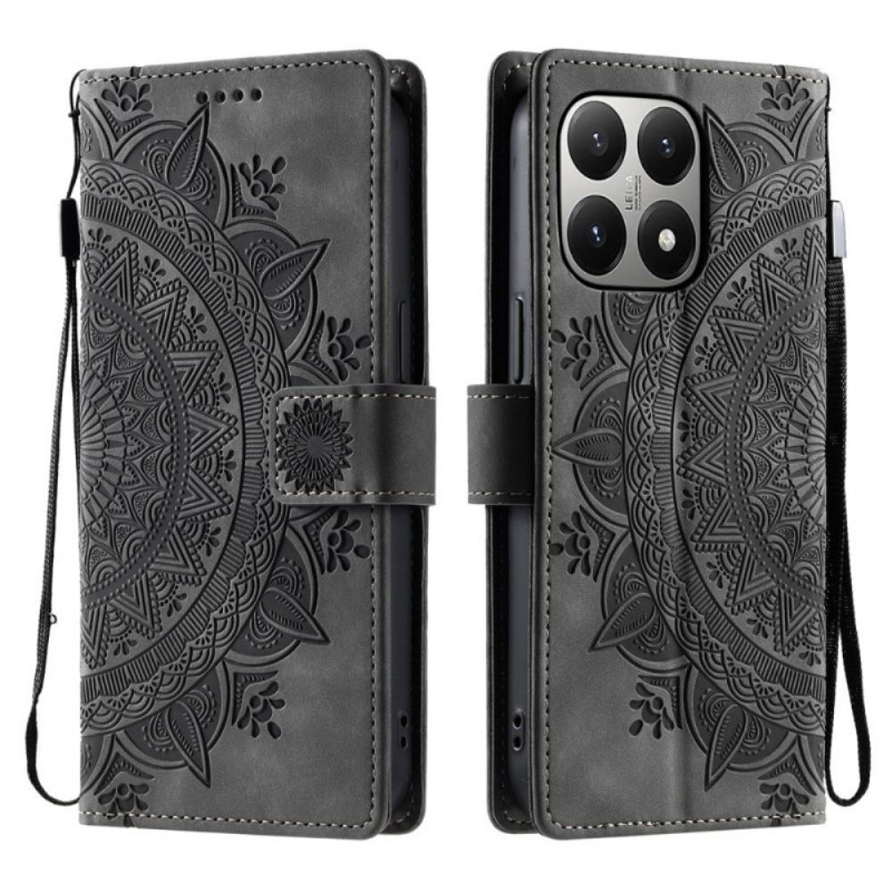 Folio-hoesje Xiaomi 15t Mandala-suède-effect