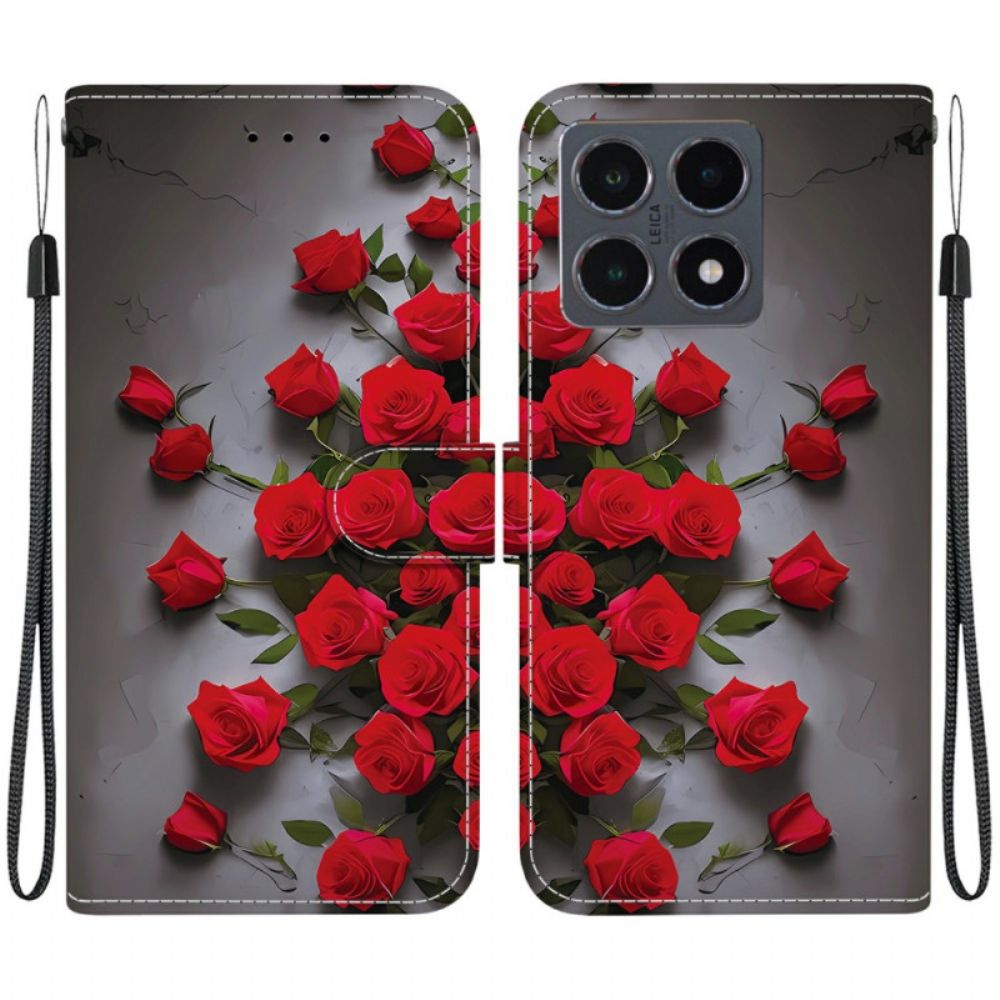 Folio-hoesje Xiaomi 15t Rode Rozen
