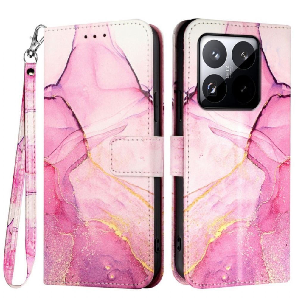 Folio-hoesje Xiaomi 15t Telefoonhoesje Marmeren Bandje